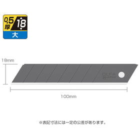 OLFA LBB-50K blade edge close-up showing sharp precision