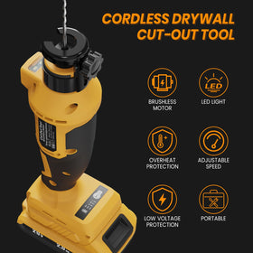 OLIBUY brushless motor drywall tool delivering high rpm for fast cuts