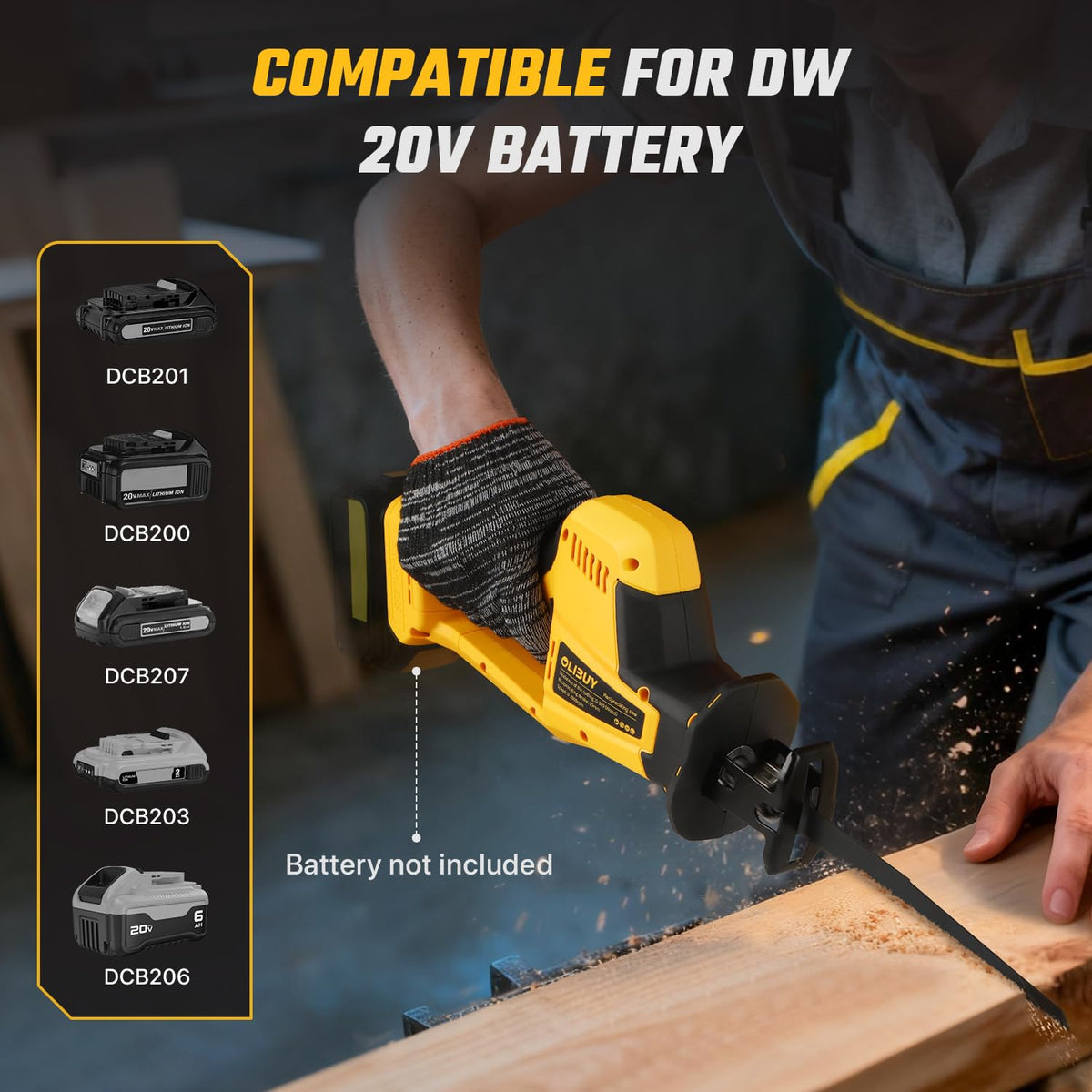 OLIBUY ergonomic grip enhances comfort during long one-handed cuts.