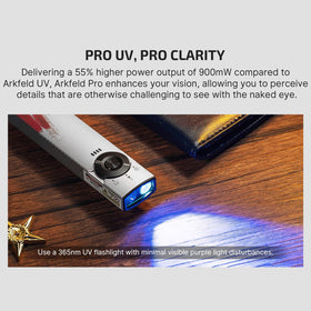 OLIGHT Arkfeld Pro battery indicator shows five levels for power awareness.