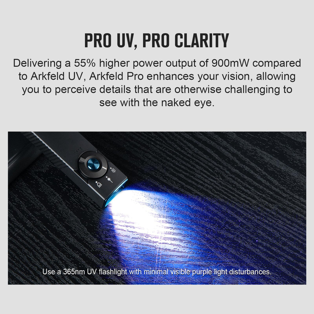 OLIGHT Arkfeld Pro battery indicator shows charge levels for safer planning.