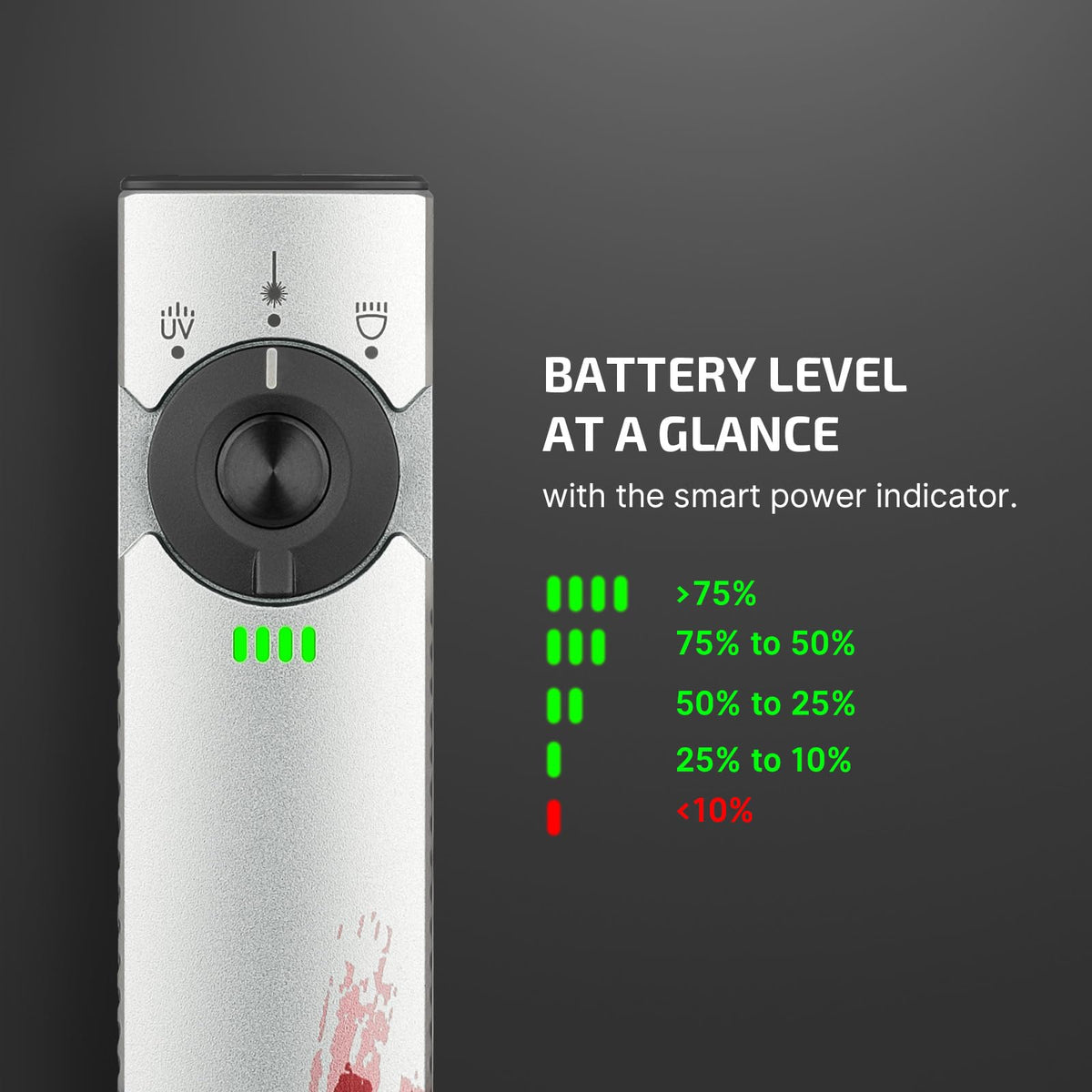 OLIGHT Arkfeld Pro circular selector for effortless mode switching during tasks.