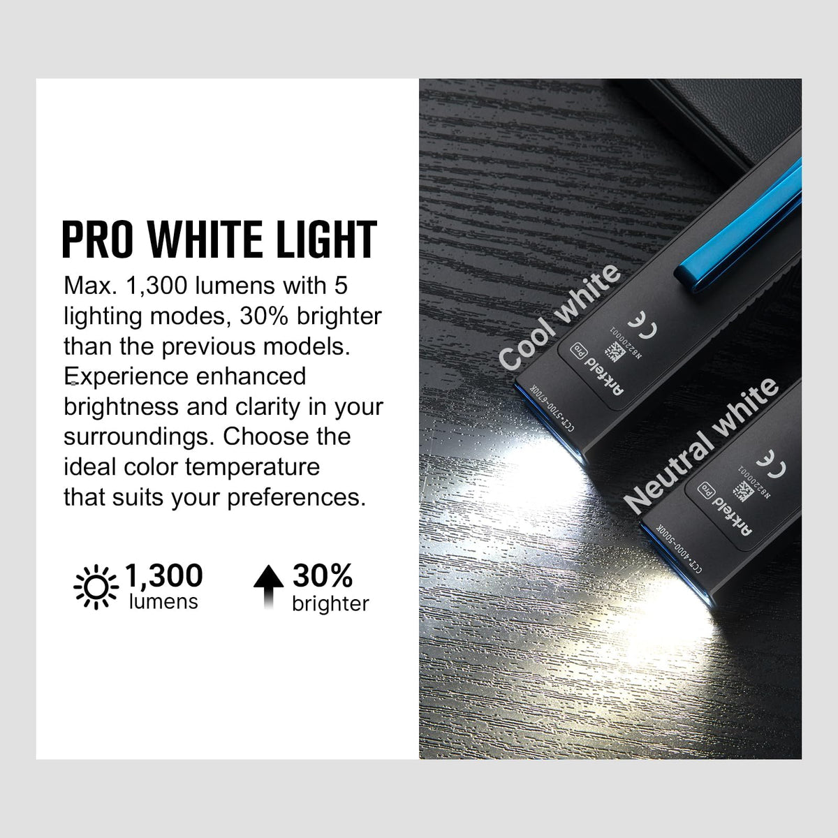 OLIGHT Arkfeld Pro circular selector enables quick mode changes on the go.