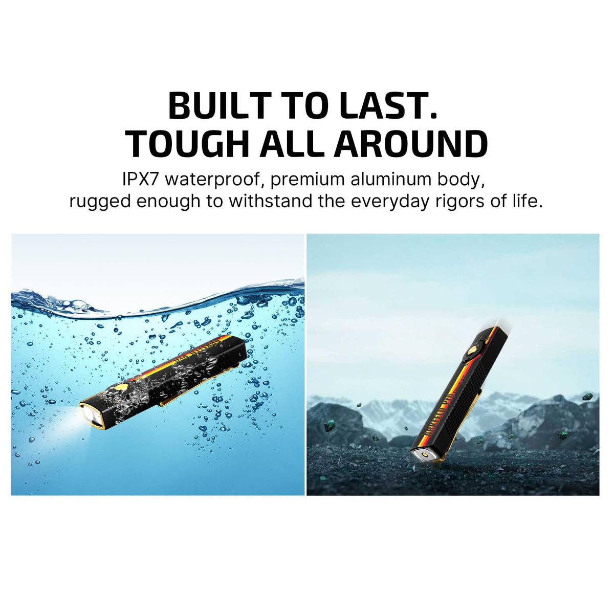 OLIGHT Arkfeld Pro USB-C recharge for convenient topping up.