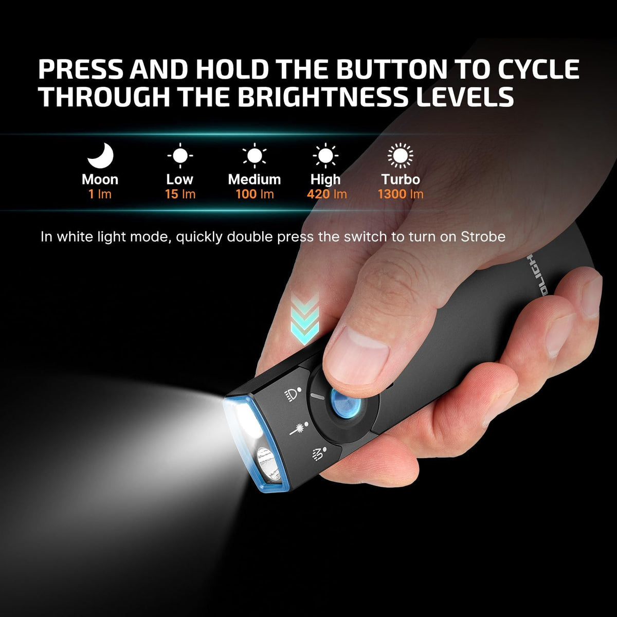 OLIGHT Arkfeld Pro UV 365nm delivers high-intensity UV for inspections.