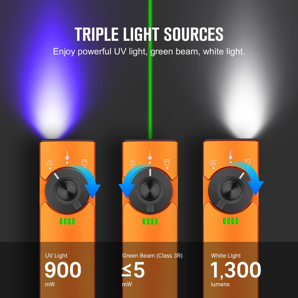 OLIGHT Arkfeld Pro UV light at 365nm for inspection tasks