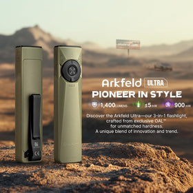 OLIGHT Arkfeld Ultra UV beam used for feature verification and inspection.