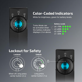 OLIGHT ArkPro Lite two-way pocket clip securing on clothing