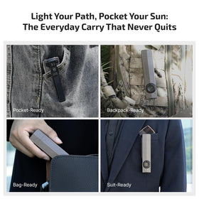 OLIGHT ArkPro pocket clip enables hands-free wear or hat use.