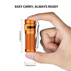 OLIGHT Baton4 IPX8 waterproof design withstands rain and splashes.