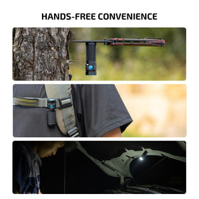 OLIGHT Baton4 magnetic tail cap enabling hands-free work