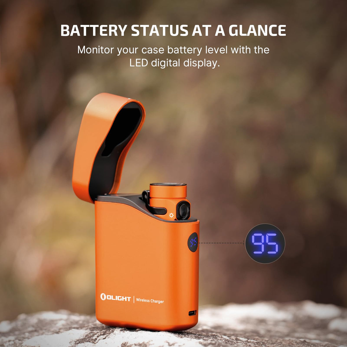 OLIGHT Baton4 Premium with micro-perforated indicator shows battery at a glance