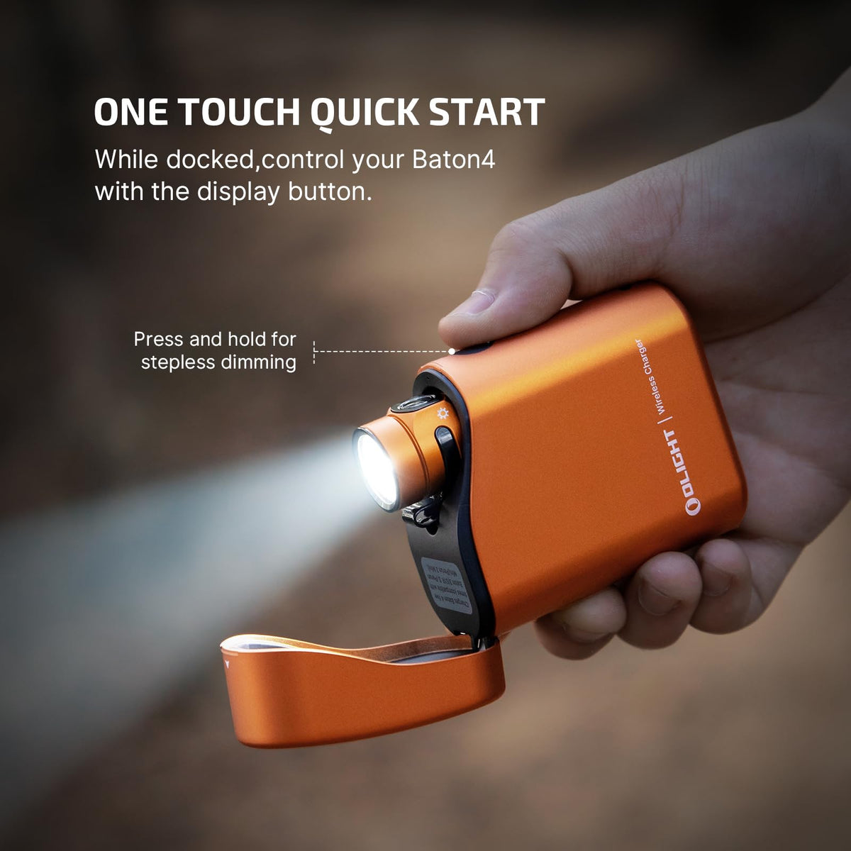 OLIGHT Baton4 Premium Turbo mode delivers maximum brightness for quick illumination