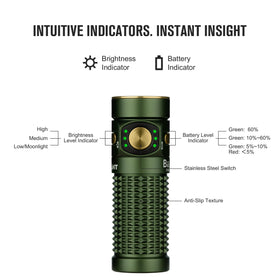 OLIGHT Baton4 compact body designed for pocket-friendly EDC