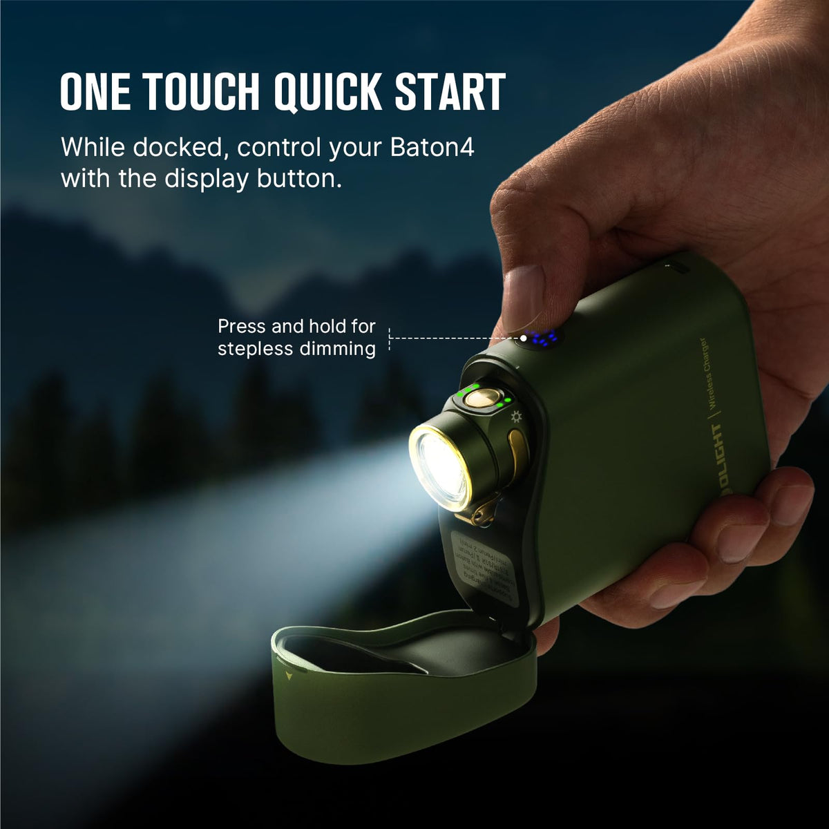 OLIGHT Baton4 IPX8 waterproof build withstands rain and splashes
