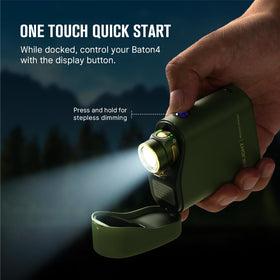 OLIGHT Baton4 IPX8 waterproof build withstands rain and splashes