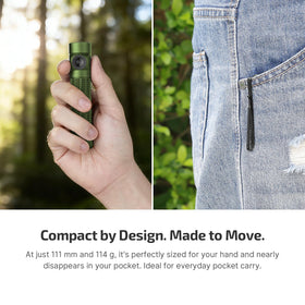 OLIGHT Baton4 Pro magnetic tail stand enables hands-free use.