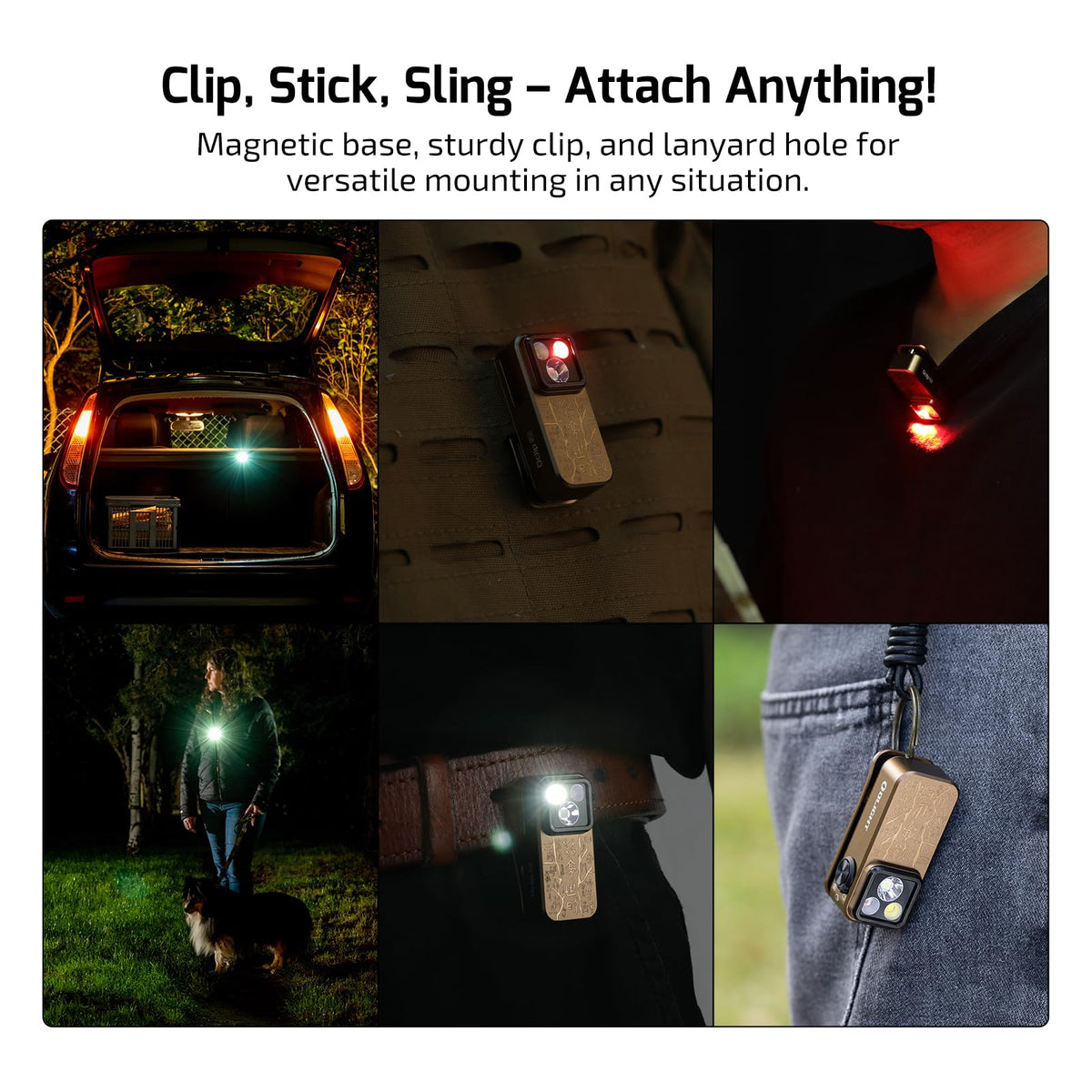 OLIGHT Oclip Pro IPX6 waterproof design protects against spills