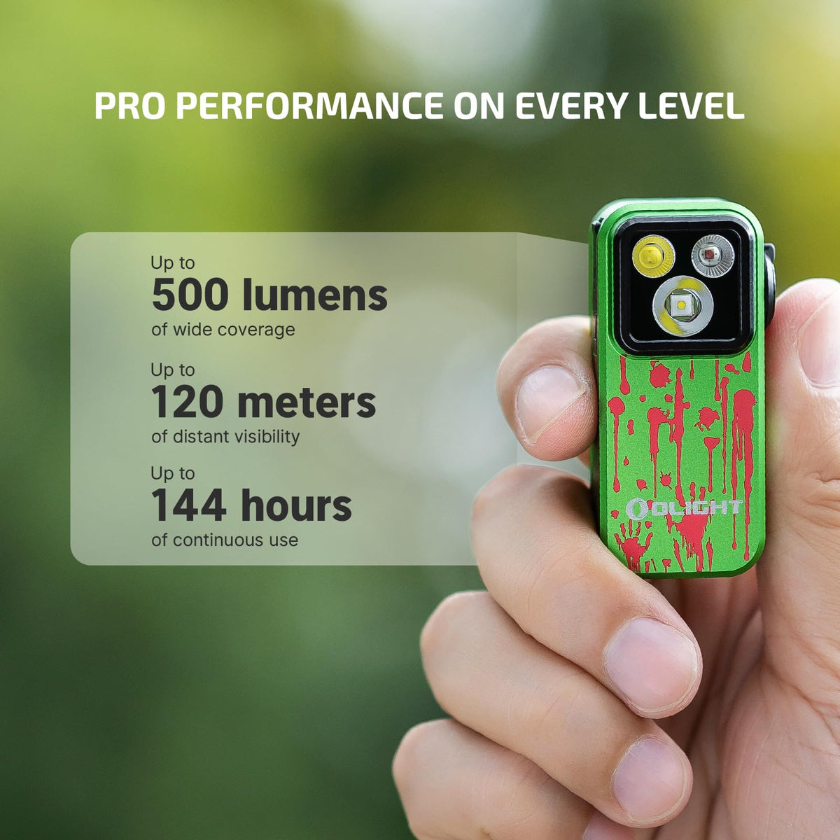 OLIGHT Clip Pro IPX6 waterproof design withstands rain and splashes.