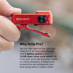 OLIGHT Clip Pro lanyard hole for secure carry and quick access