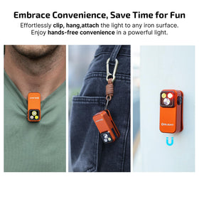 OLIGHT Oclip Pro lanyard hole and clip for secure mounting.