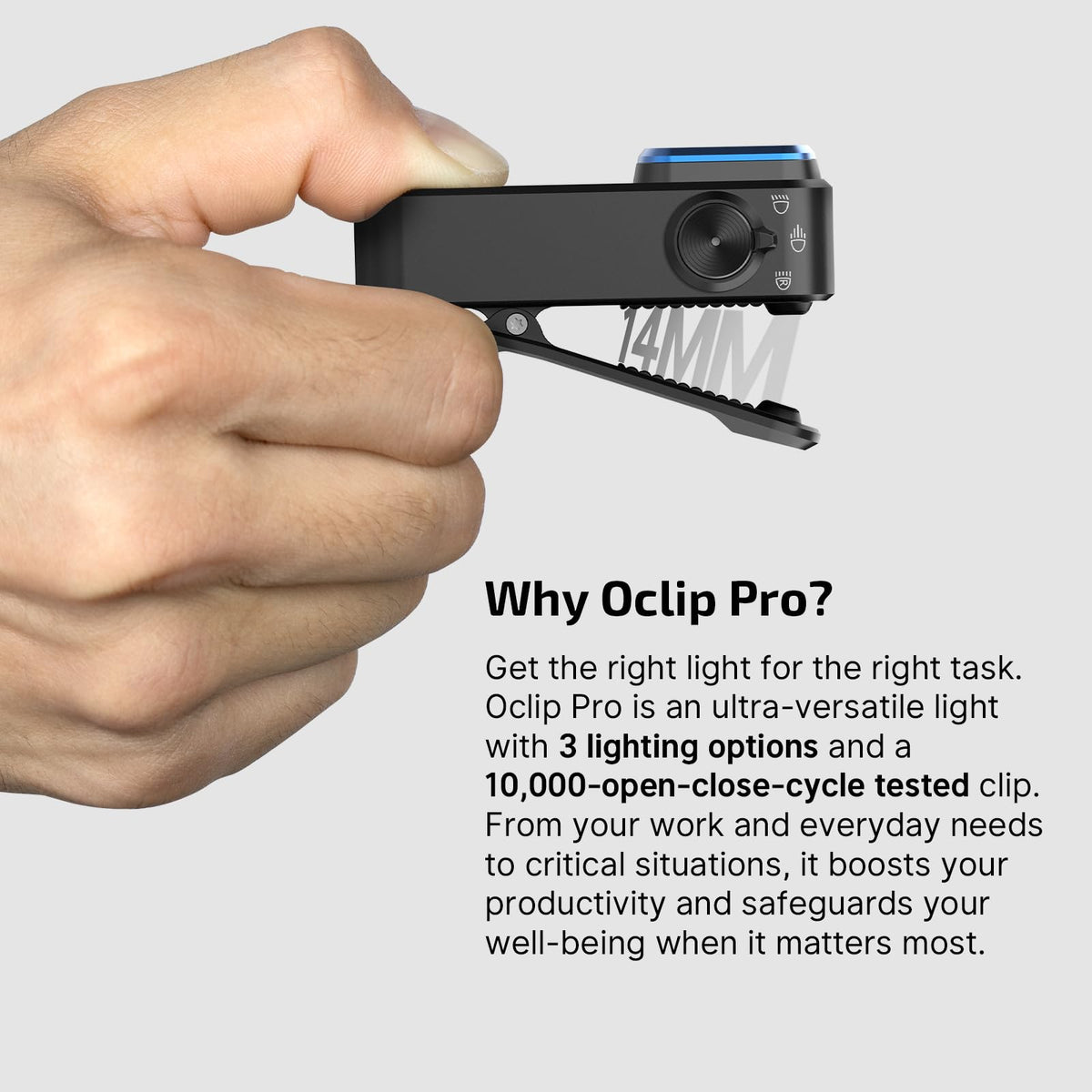 OLIGHT Oclip Pro magnetic base for quick attachment to metal surfaces