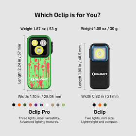 OLIGHT Clip Pro red light enhances night visibility and subtle signaling.