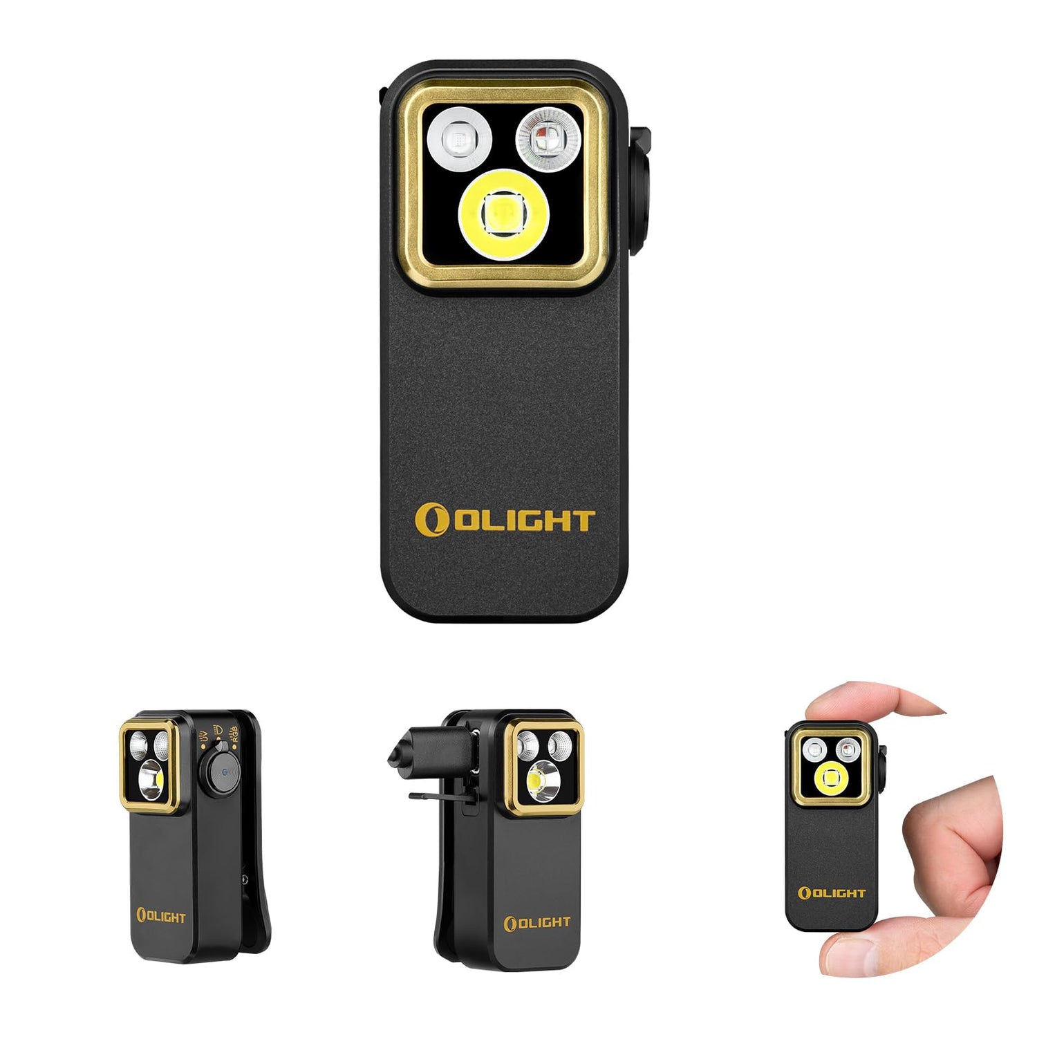 OLIGHT Oclip Pro S front view showing compact pocket-ready design