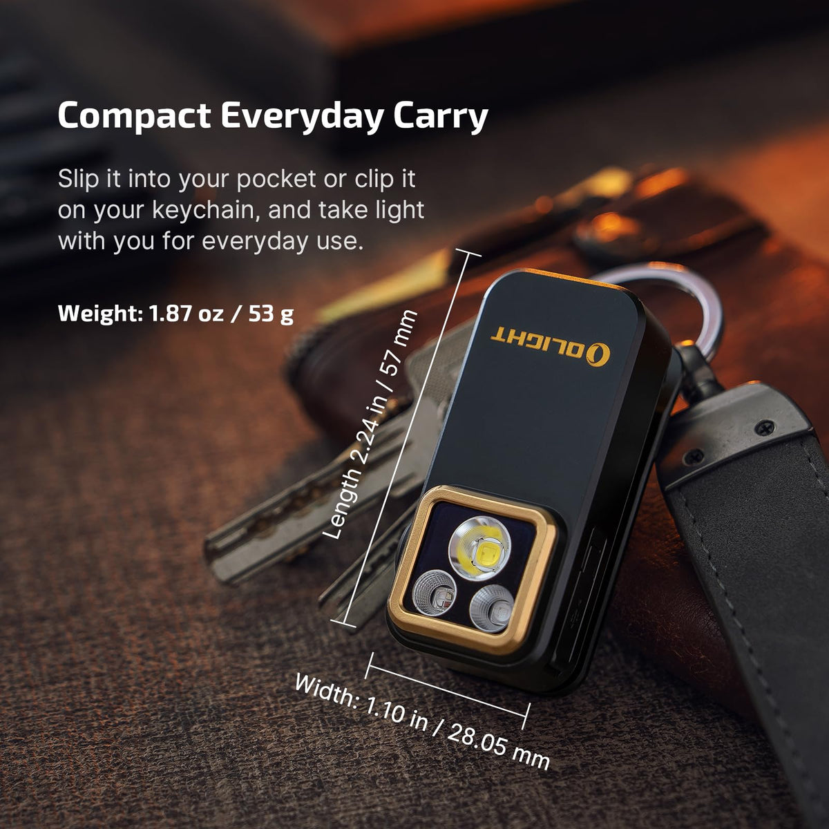 OLIGHT Oclip Pro S USB-C charging port for quick recharges