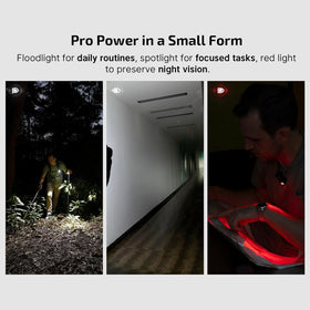 OLIGHT Oclip Pro spotlight beam extending to 120 meters for distant details