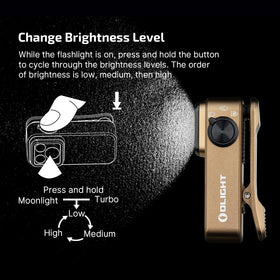 OLIGHT Oclip Pro intuitive UI selector simplifies switching modes