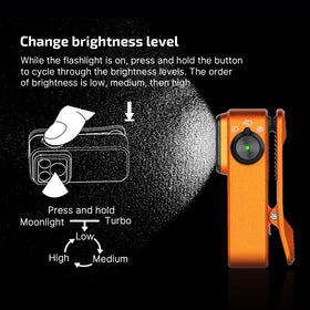 OLIGHT Oclip Pro USB-C charging for quick recharging.