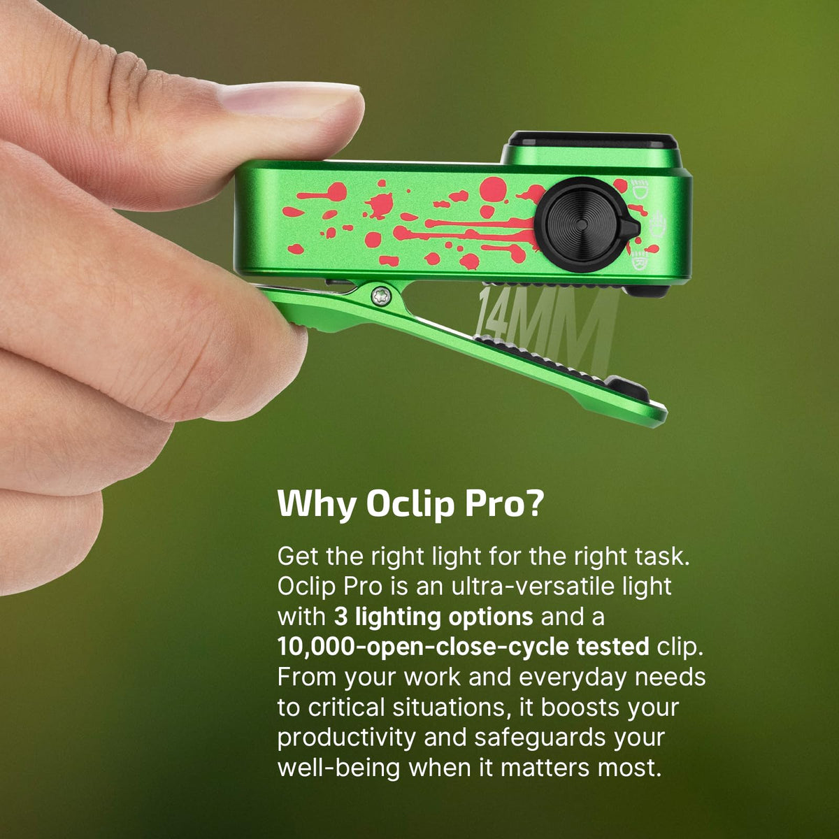 OLIGHT Clip Pro USB-C charging for quick, convenient power.