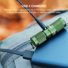 USB-C charging for a fast, tidy recharge on OLIGHT I1R 2 Pro EOS