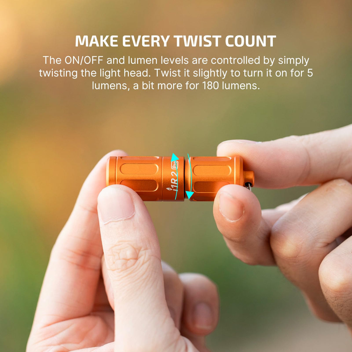 OLIGHT I1R 2 Pro EOS compact size for discreet pocket carry.