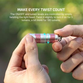 OLIGHT I1R 2 Pro silver finish with rugged style