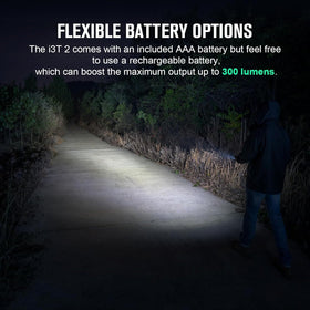 OLIGHT I3T 2 EOS dual-clip enables horizontal or vertical carry.