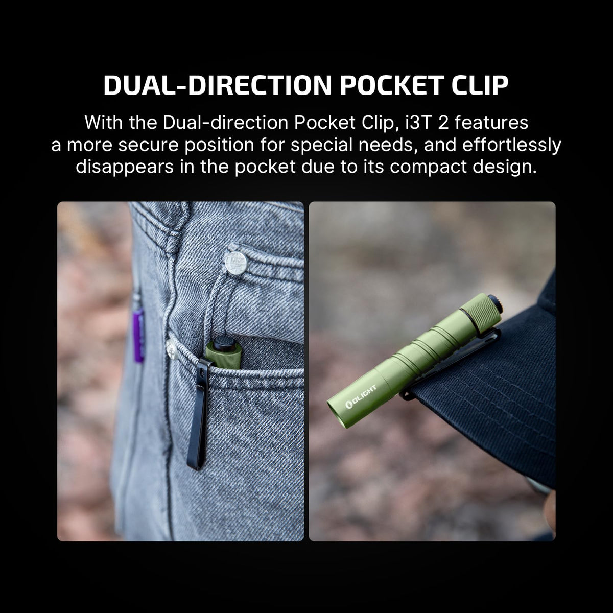 OLIGHT I3T 2 EOS IPX8 waterproof up to 3 meters.