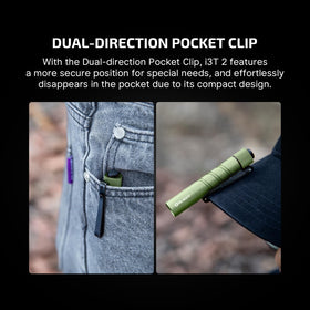 OLIGHT I3T 2 EOS IPX8 waterproof up to 3 meters.