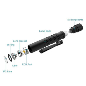 OLIGHT I3T EOS black body ready for outdoor use.