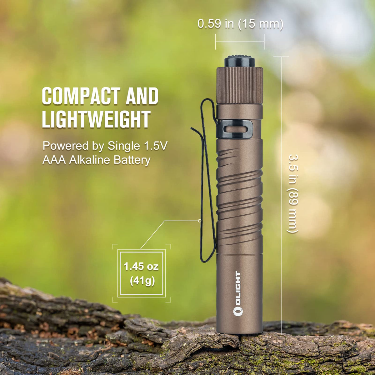 Slim dual-direction pocket clip on OLIGHT I3T EOS