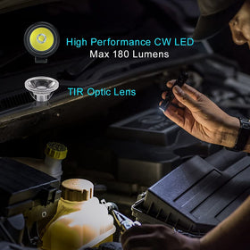 OLIGHT I3T EOS side view highlighting slim pocketable design for easy carry.