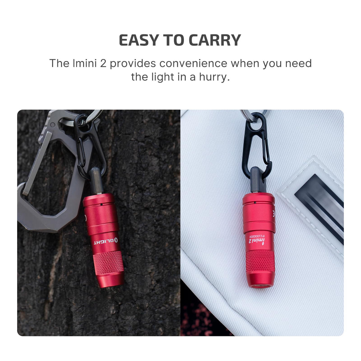 OLIGHT IMINI 2 50-lumen beam for reliable illumination.