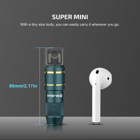 OLIGHT IMINI 2 aluminum body provides durable lightweight construction.