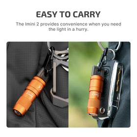 OLIGHT IMINI 2 55 mm length fits on a keyring