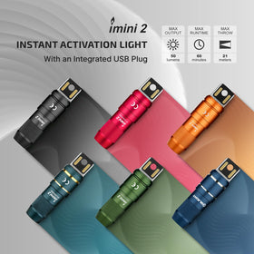 OLIGHT IMINI 2 detach activation shows quick on/off for instant use.