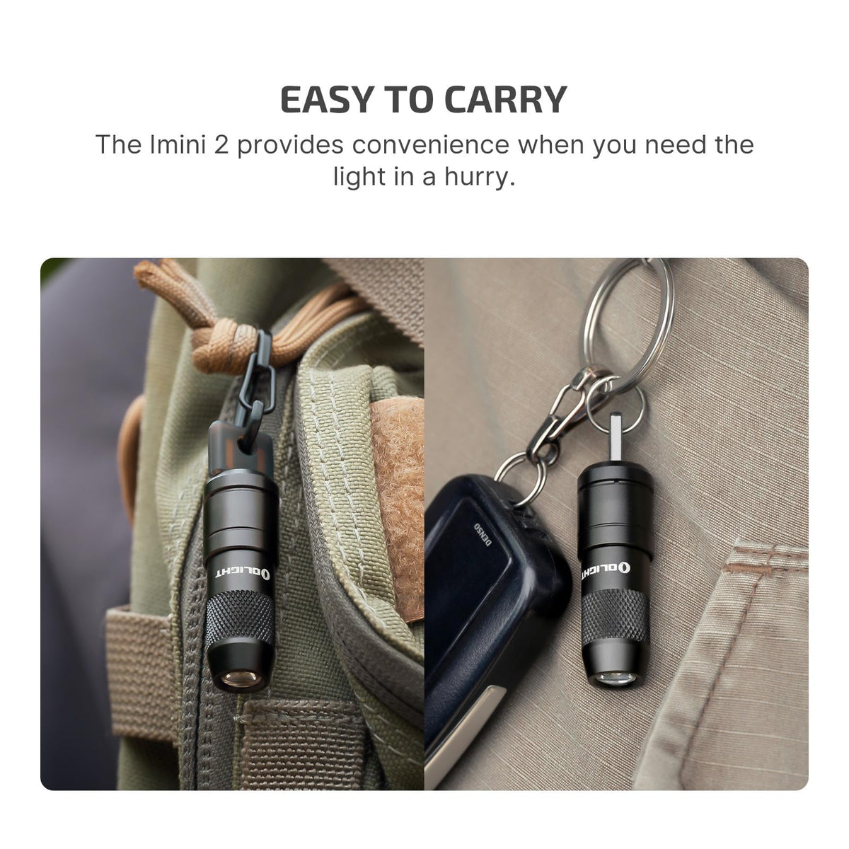 OLIGHT IMINI 2 lightweight at 19.5 g for easy carry