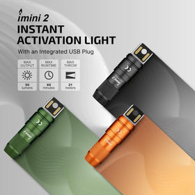 OLIGHT IMINI 2 magnetic cap providing hands-free use on metal surfaces