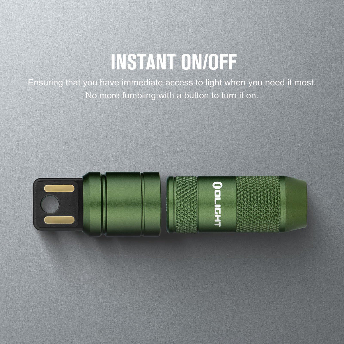OLIGHT IMINI 2 EDC magnetic base enables hands-free use.