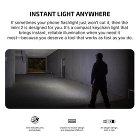 OLIGHT IMINI 2 lightweight at 19.5 g for carrying.